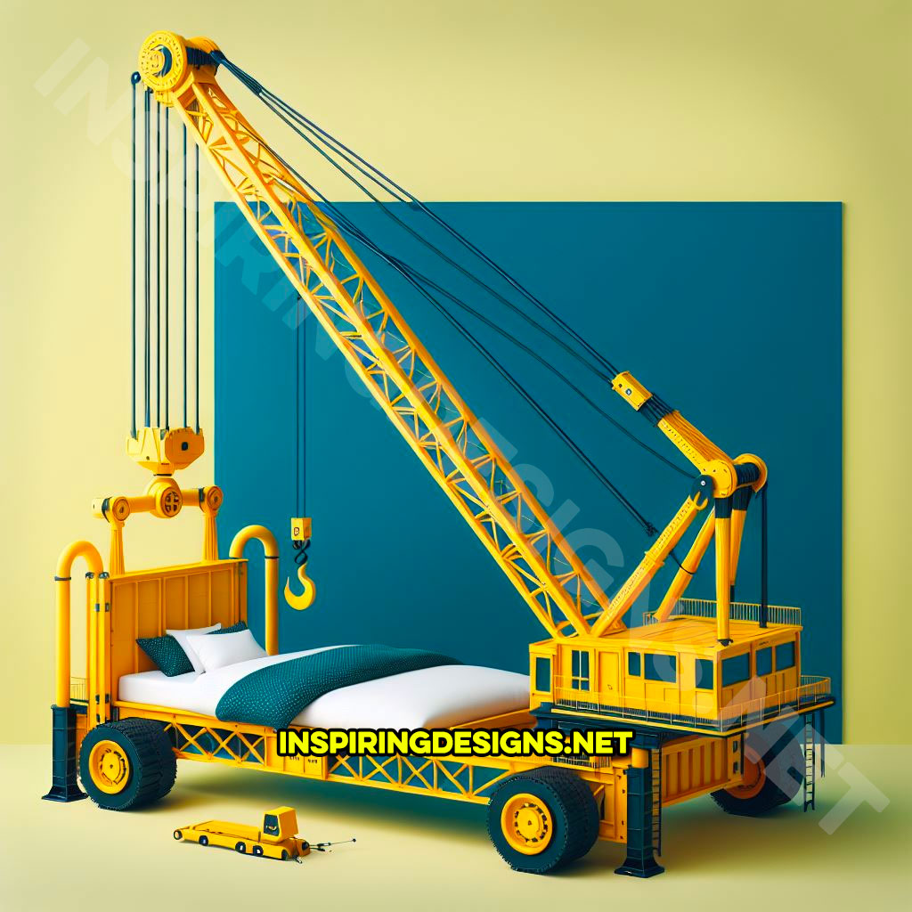 Heavy Equipment Kids Beds - Construction Crane bed