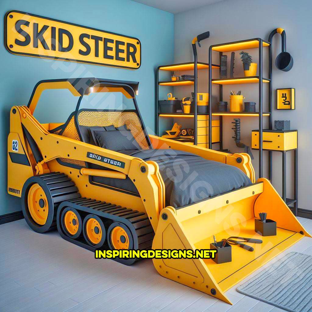 Heavy Equipment Kids Beds - Skid steer bed