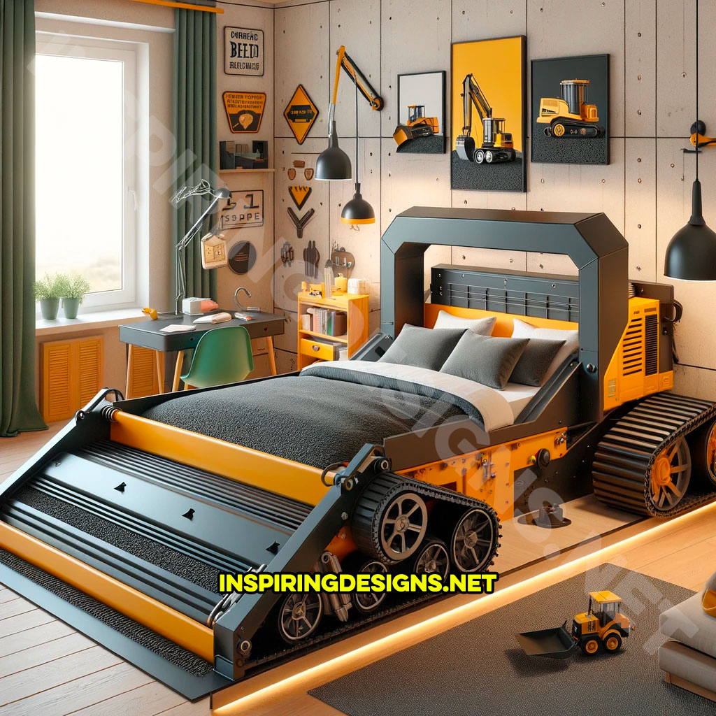 Heavy Equipment Kids Beds - Paver bed