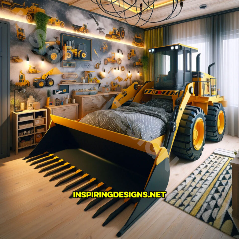 These Heavy Equipment Kids Beds Are Transforming Bedrooms into ...