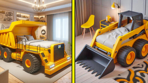 These Heavy Equipment Kids Beds Are Transforming Bedrooms into ...