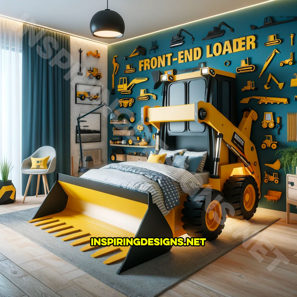 Heavy Equipment Kids Beds - Front End Loader bed