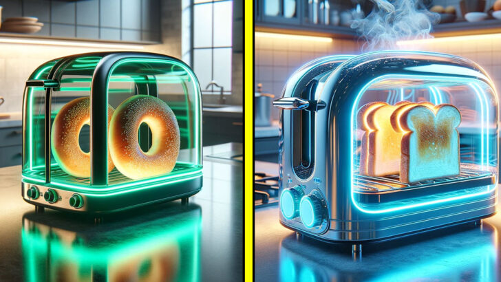 These Neon Transparent Toasters Make Every Morning a Spectacular Show