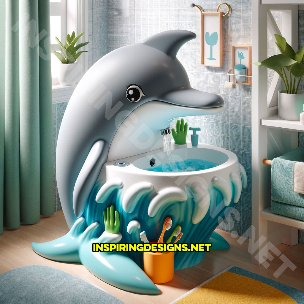 Sea Creature Sinks - Dolphin Kids Sink