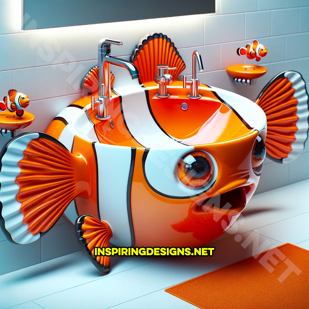 Sea Creature Sinks - Nemo Clown Fish Kids Sink