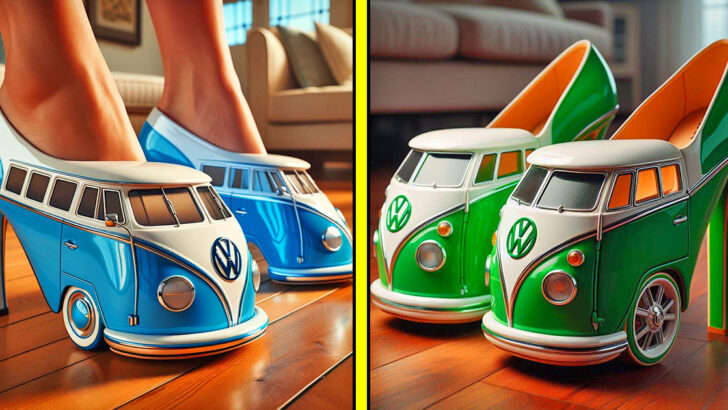 These Volkswagen Bus Heels Merge Retro Vibes with Runway Glam