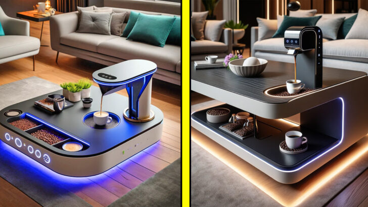 There Are Now Coffee Tables With Built-in Coffee Makers
