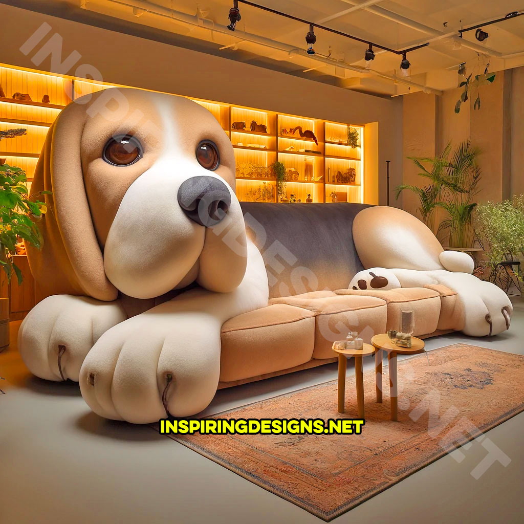 Dog shapes sofas - Beagle shaped sofa