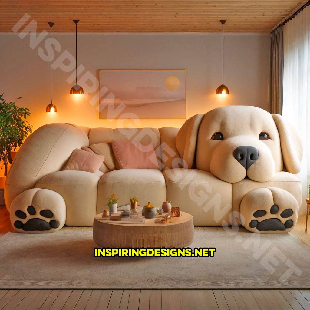 Dog shapes sofas - Labrador shaped sofa