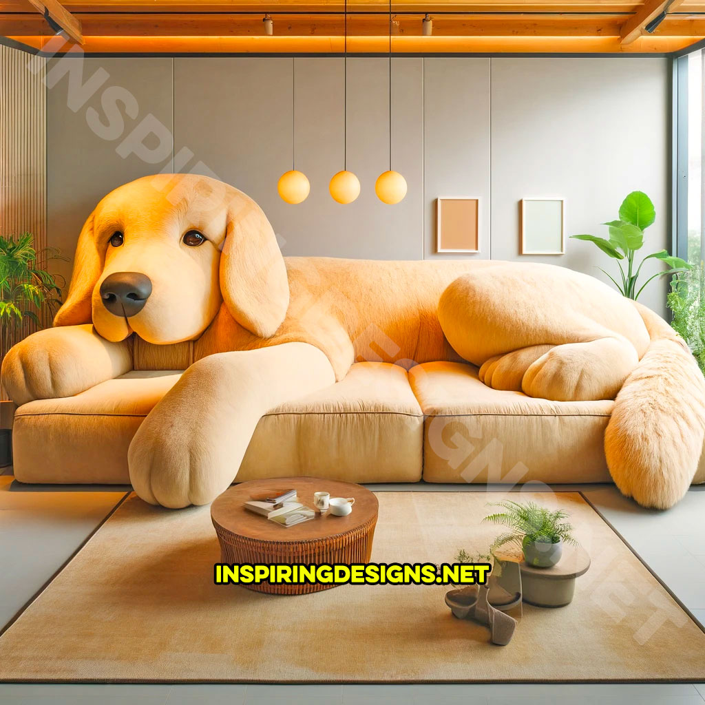 Dog shapes sofas - Labrador shaped sofa