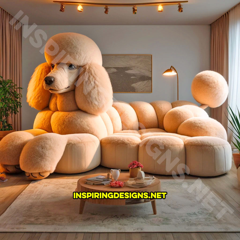 Dog shapes sofas - Poodle shaped sofa