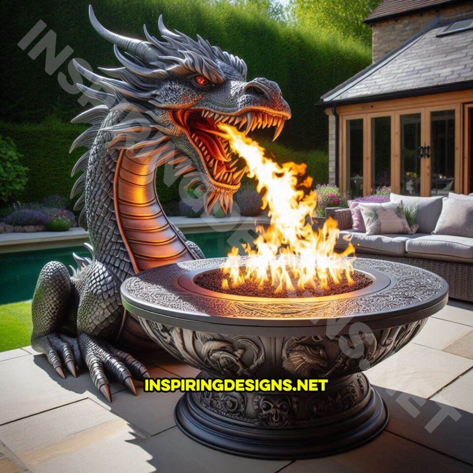 These Dragon Patio Fire Tables Will Light Up Your Evenings with a ...