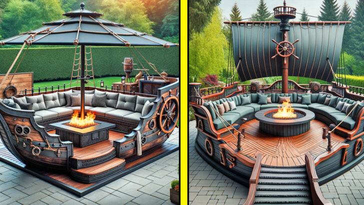These Pirate Ship Patio Conversation Sofas Make Catching Up with Friends an Epic Adventure