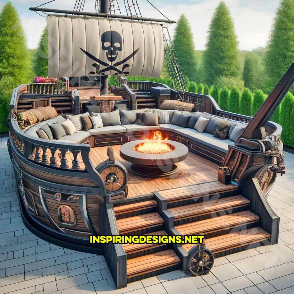 These Pirate Ship Patio Conversation Sofas Make Catching Up with Friends an Epic Adventure