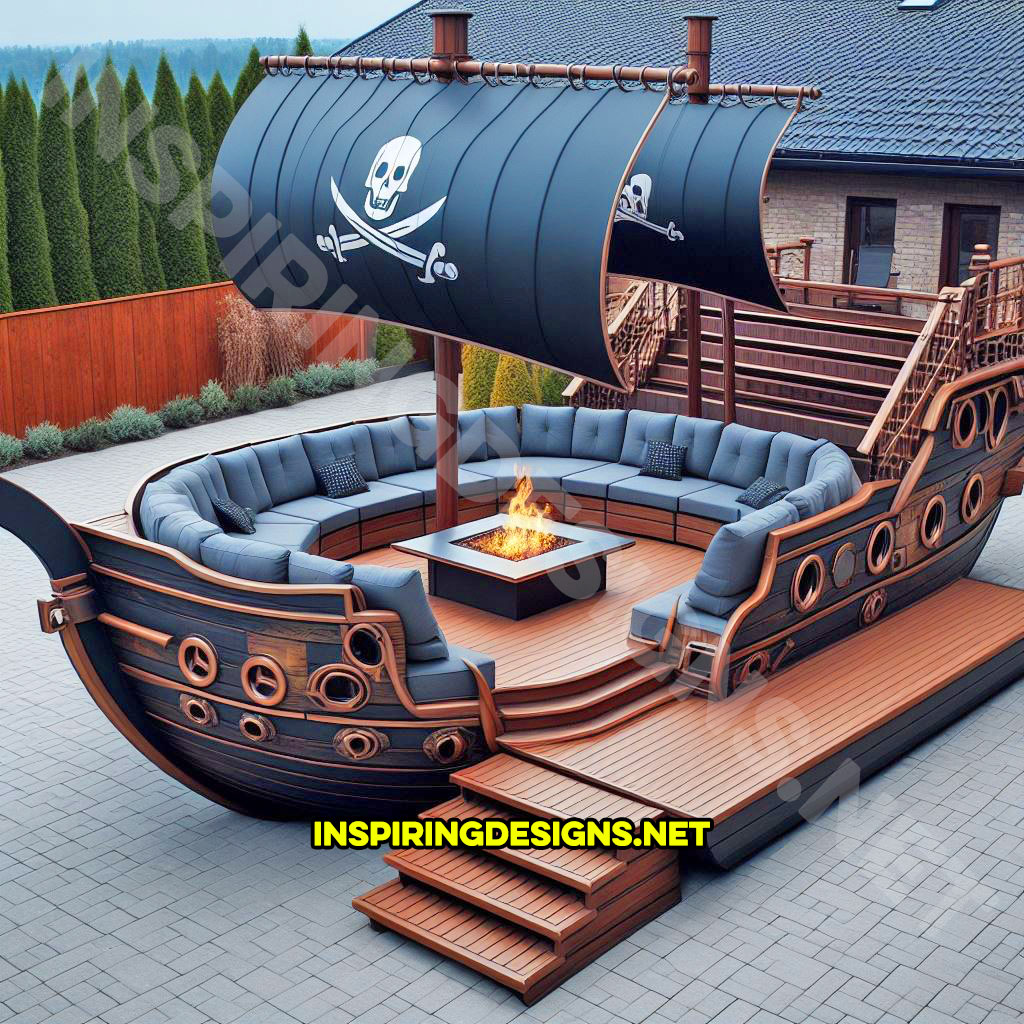 Pirate Ship Patio Conversation Sofas