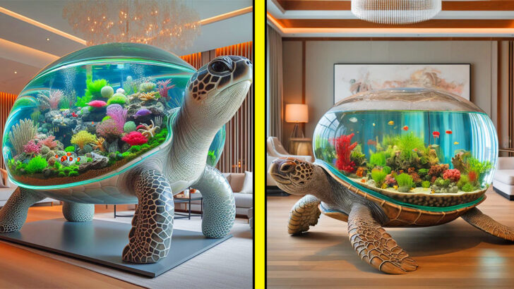 These Turtle Shaped Aquariums Are a Fusion of Art and Aquatic Life