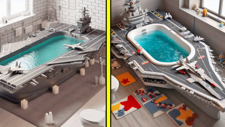 These Aircraft Carrier Bathtubs Are Your New Bath Time Command Center