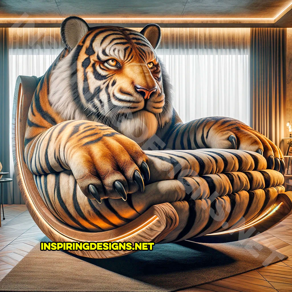 Giant animal shaped rocking chairs - Tiger Rocking Chair