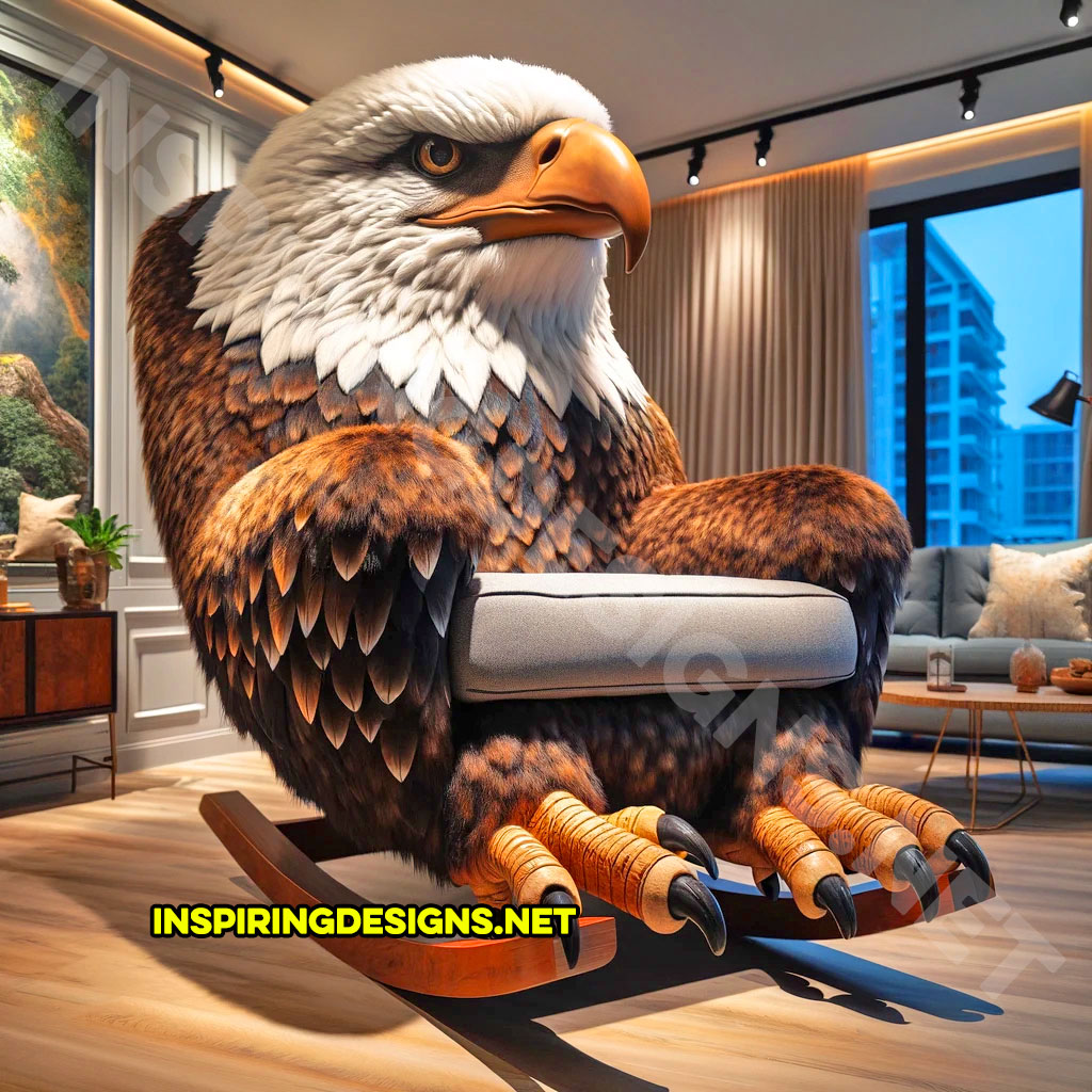 Giant animal shaped rocking chairs - Bald Eagle Rocking Chair