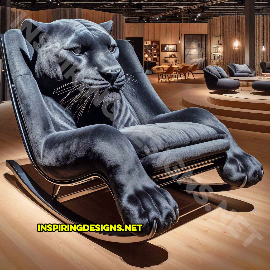Giant animal shaped rocking chairs - Panther Rocking Chair