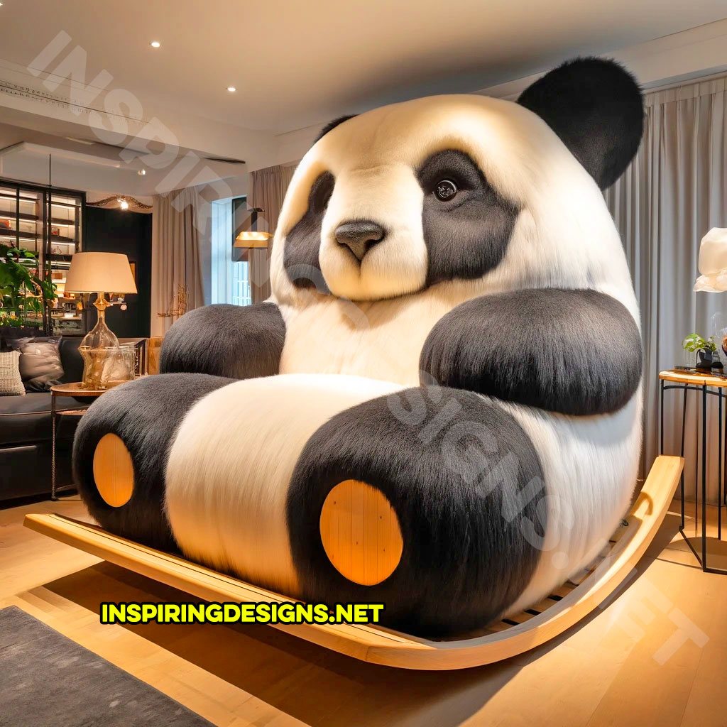 Giant animal shaped rocking chairs - Panda Rocking Chair