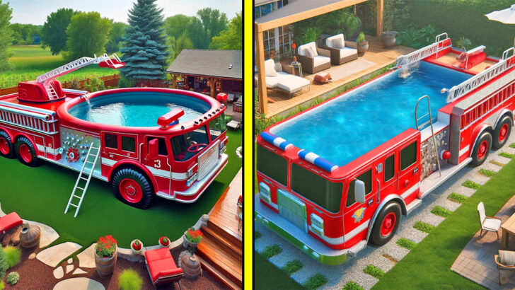 These Firetruck Pools Are A Dream Addition To Any Firefighter’s Backyard