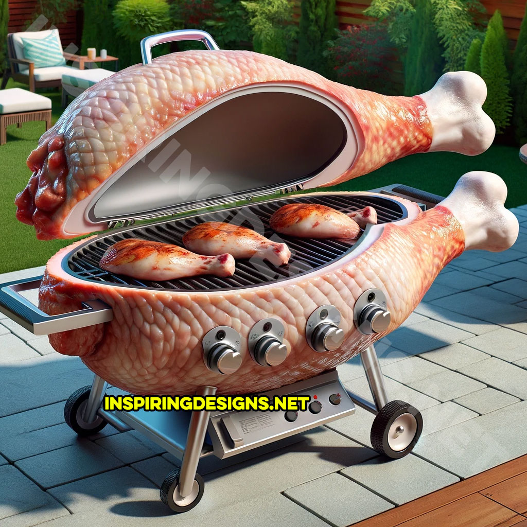 Food Shaped BBQs - Chicken leg Shaped Barbecue Grill