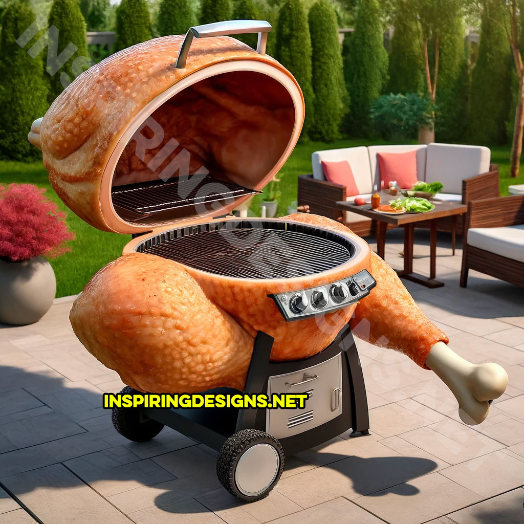 Food Shaped BBQs - Chicken leg Shaped Barbecue Grill