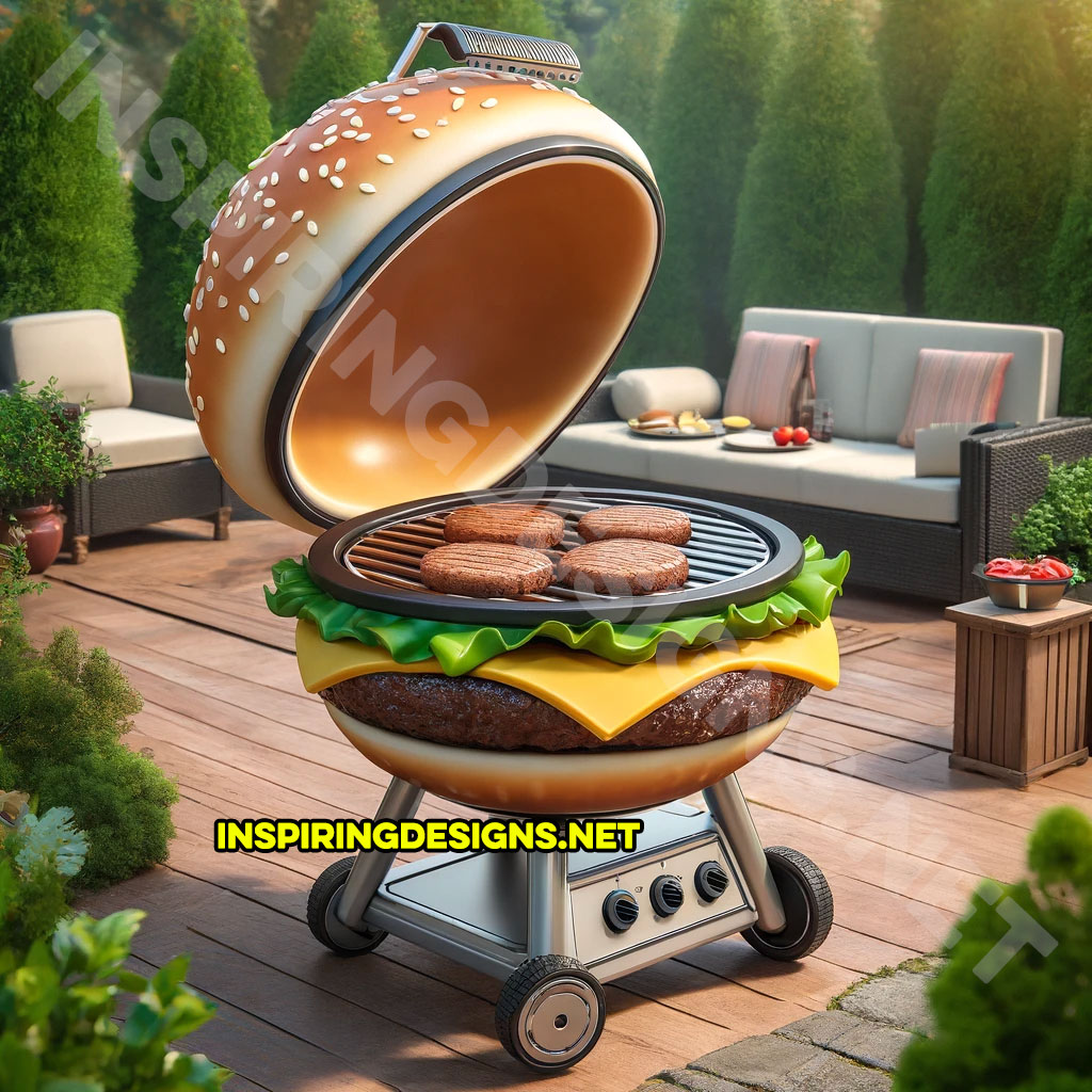 Food Shaped BBQs - Cheeseburger Shaped Barbecue Grill