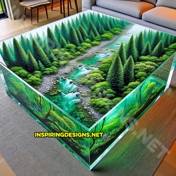 These Epoxy Scene Coffee Tables Bring the Outdoors Inside with Stunning Designs – Inspiring Designs