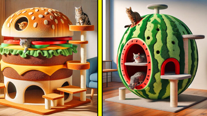 These Food Shaped Cat Towers Will Have Your Kitties Taco-ing About Them All Day