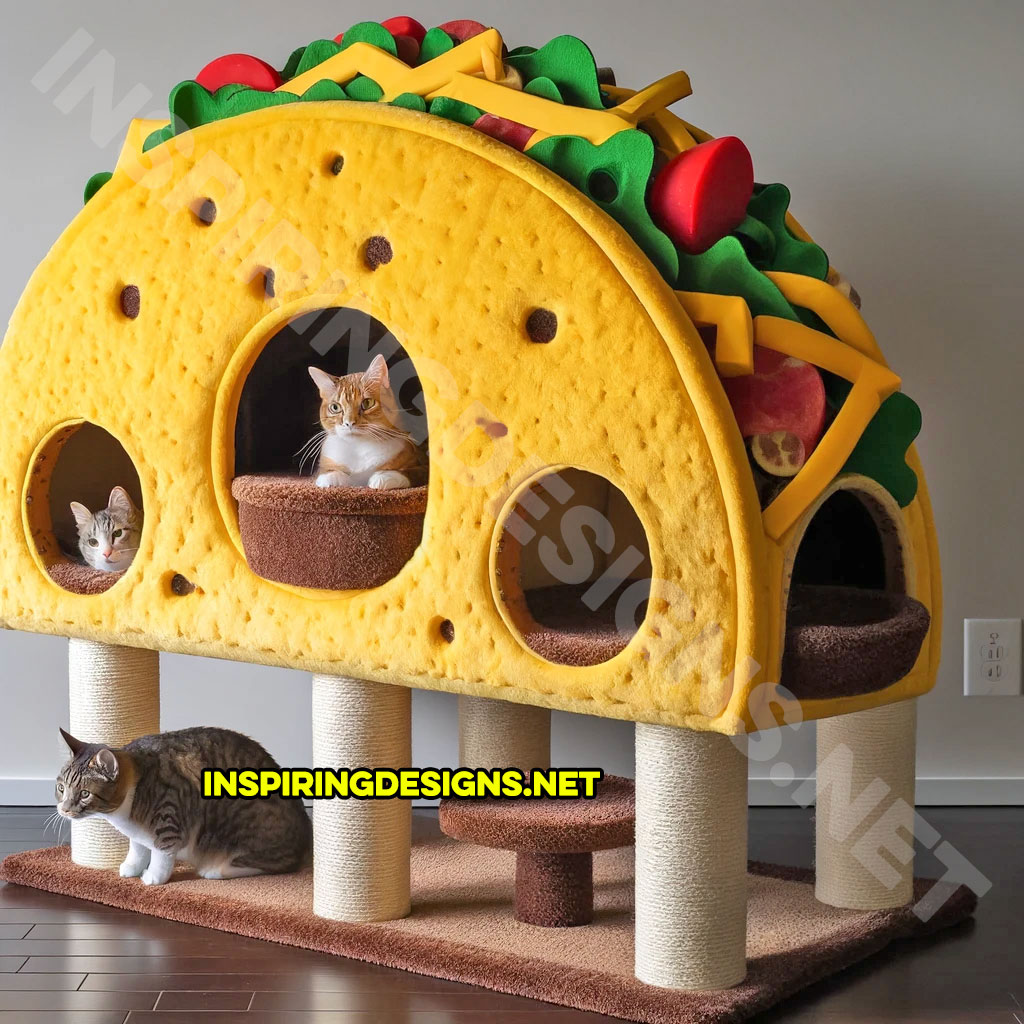 Taco Shaped Cat Tower - Food Cat Scratch Trees