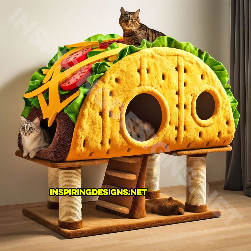 Taco Shaped Cat Tower - Food Cat Scratch Trees