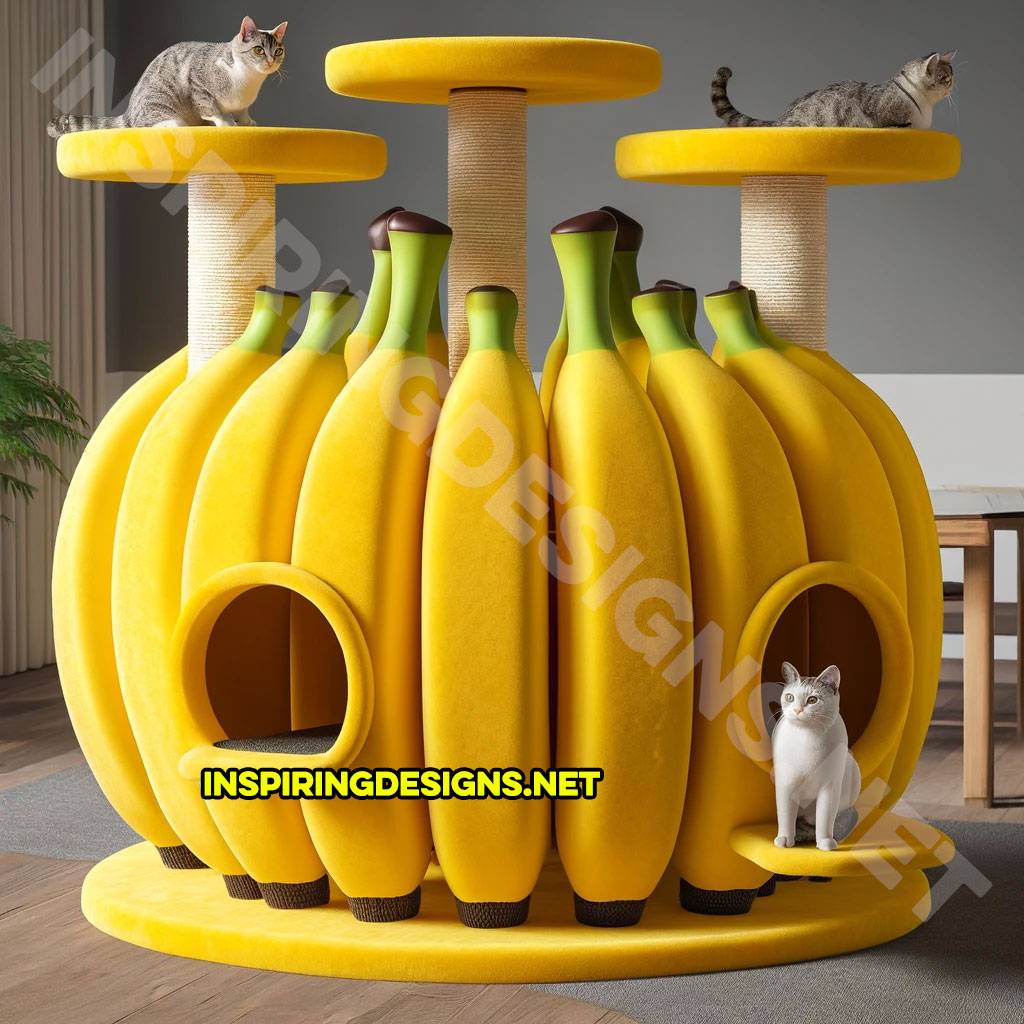 Bananas Shaped Cat Tower - Food Cat Scratch Trees