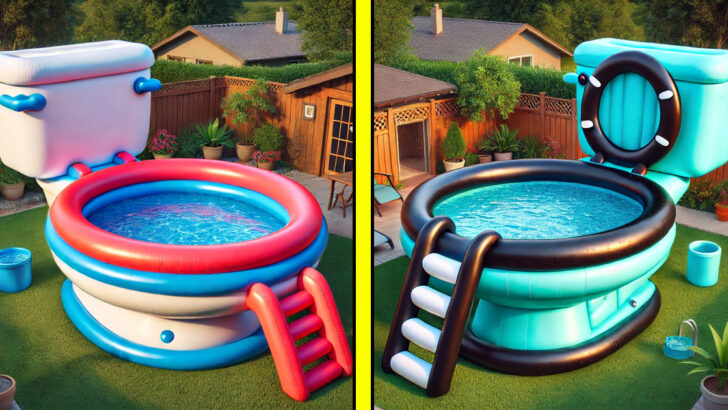 These Inflatable Toilet Shaped Pools Will Flush Away Your Boring Pool Parties