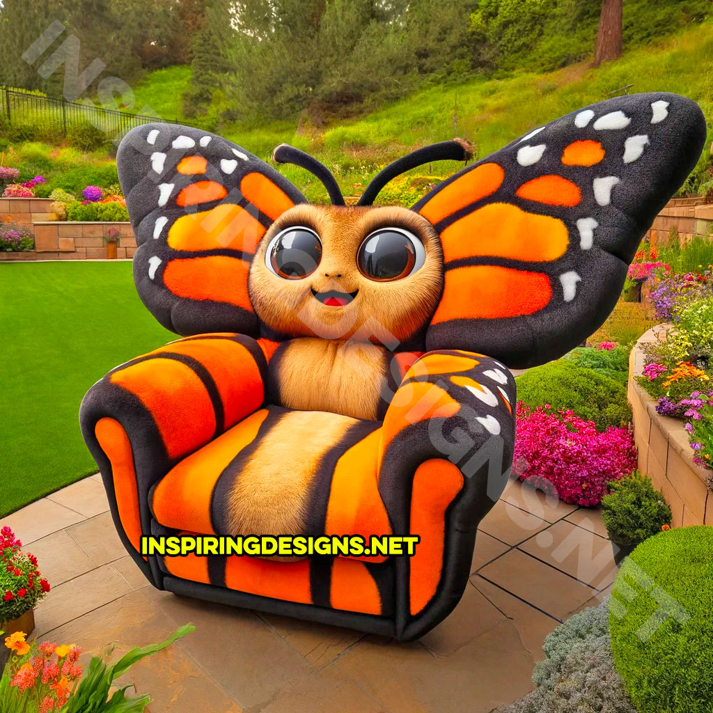 Insect Shaped Patio Chairs - outdoor monarch butterfly chair