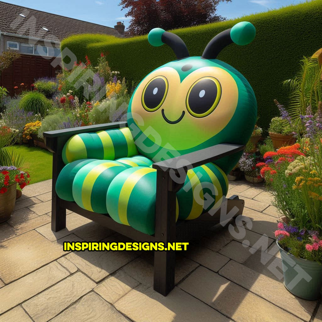 Insect Shaped Patio Chairs - outdoor caterpillar chair