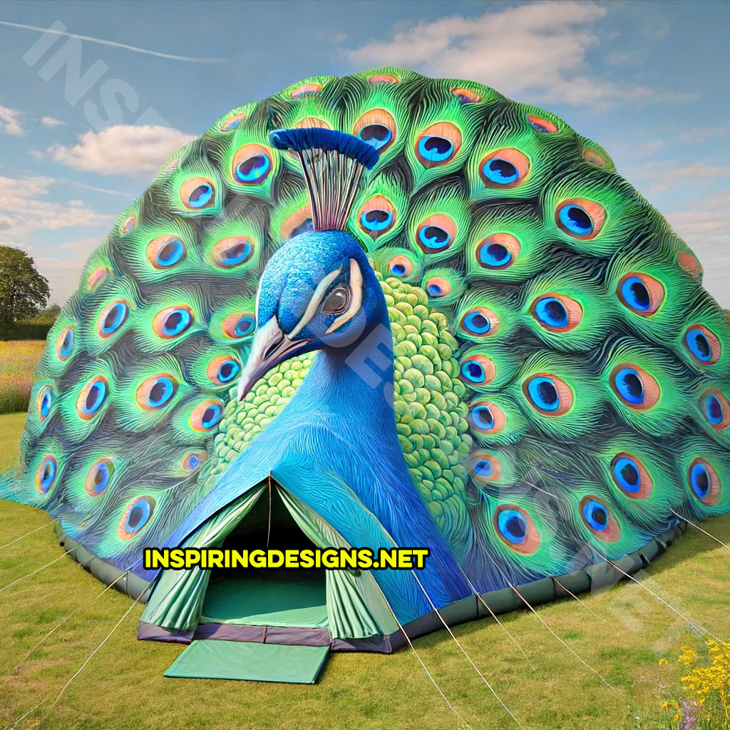peacock shaped camping tent