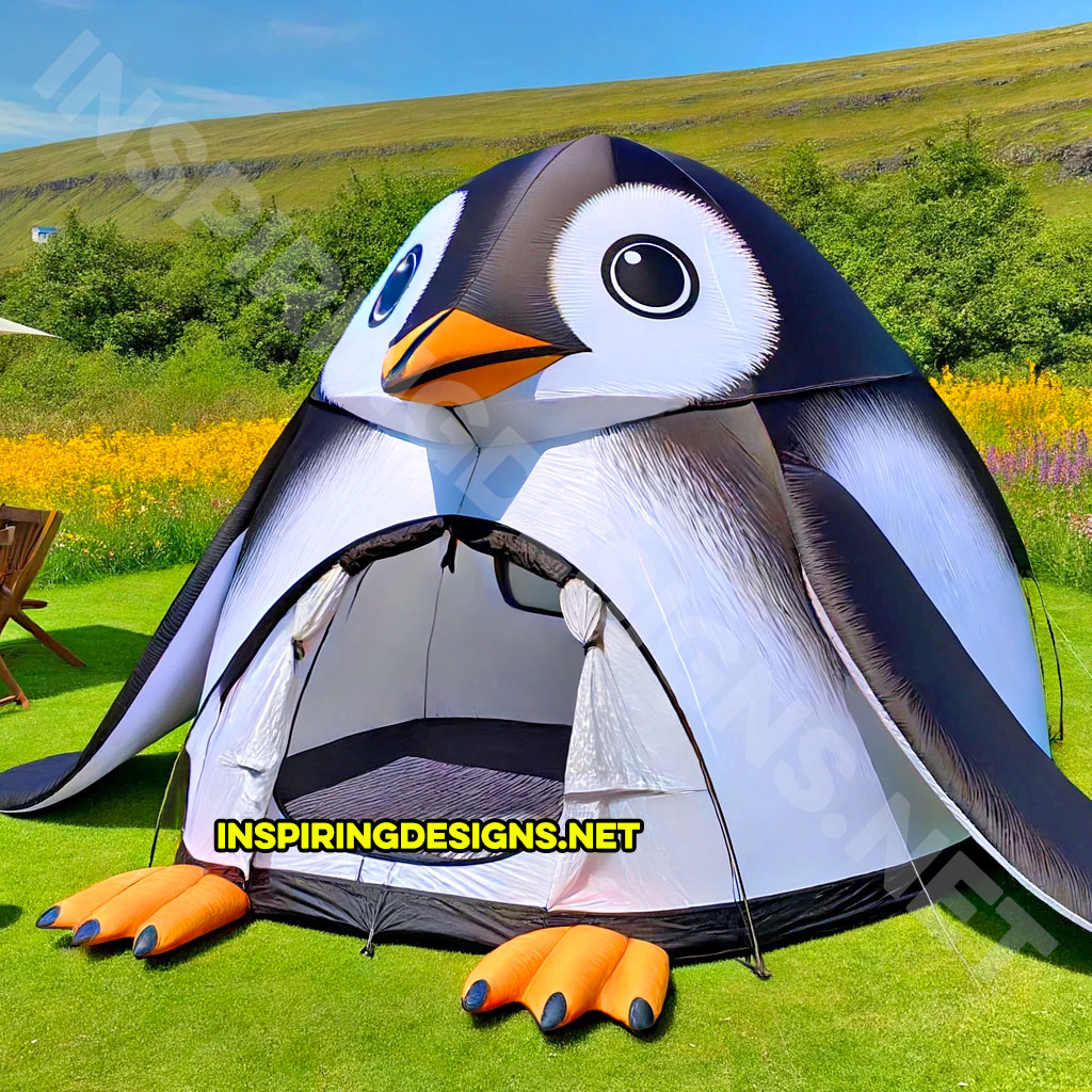 penguin shaped camping tent