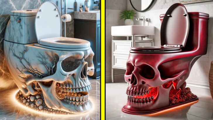 These Skull Shaped Toilets Are a Creepy Cool Addition to Any Bathroom