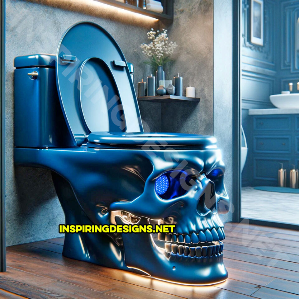 These Skull Shaped Toilets Are a Creepy Cool Addition to Any Bathroom