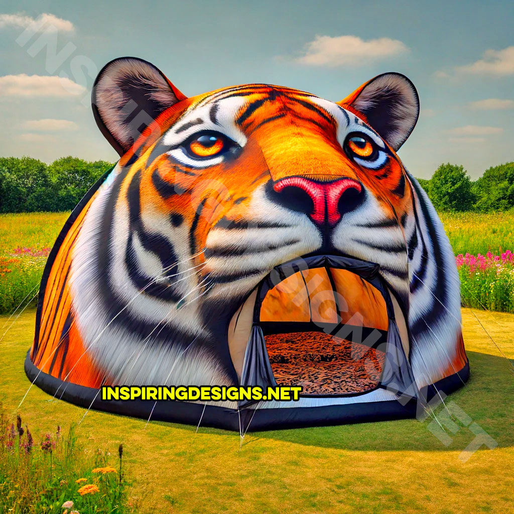 tiger shaped camping tent