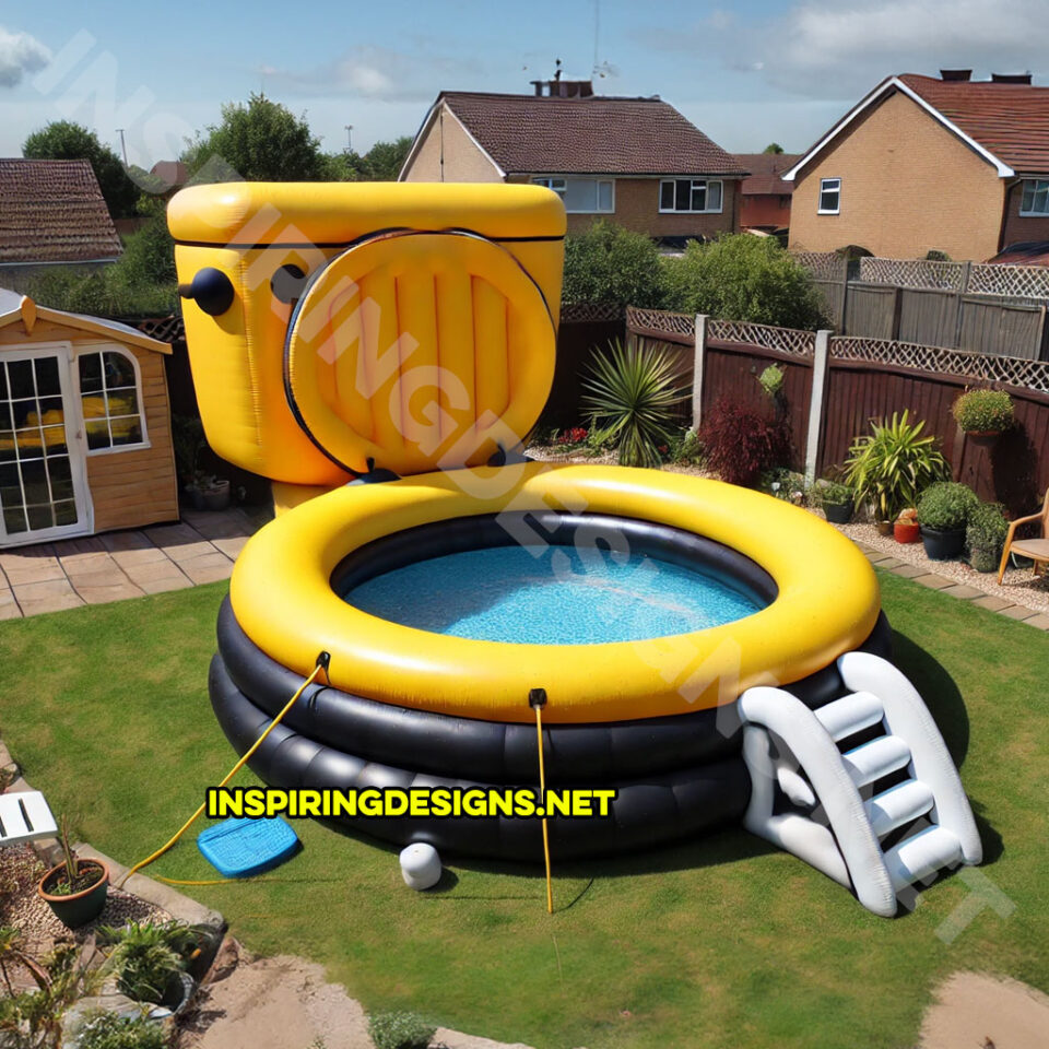 These Inflatable Toilet Shaped Pools Will Flush Away Your Boring Pool