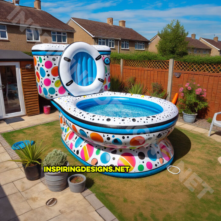 These Inflatable Toilet Shaped Pools Will Flush Away Your Boring Pool