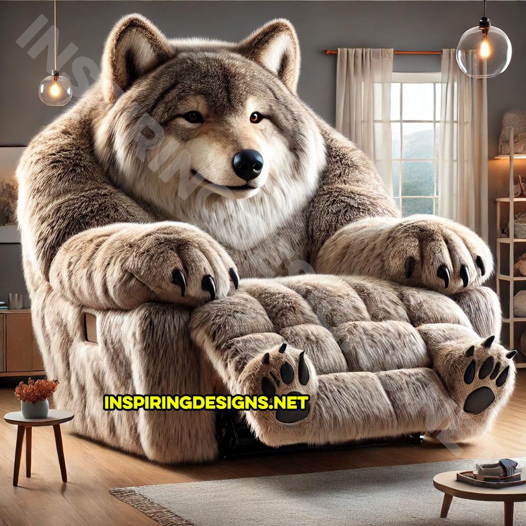 Animal Recliners - Wolf Shaped Recliner