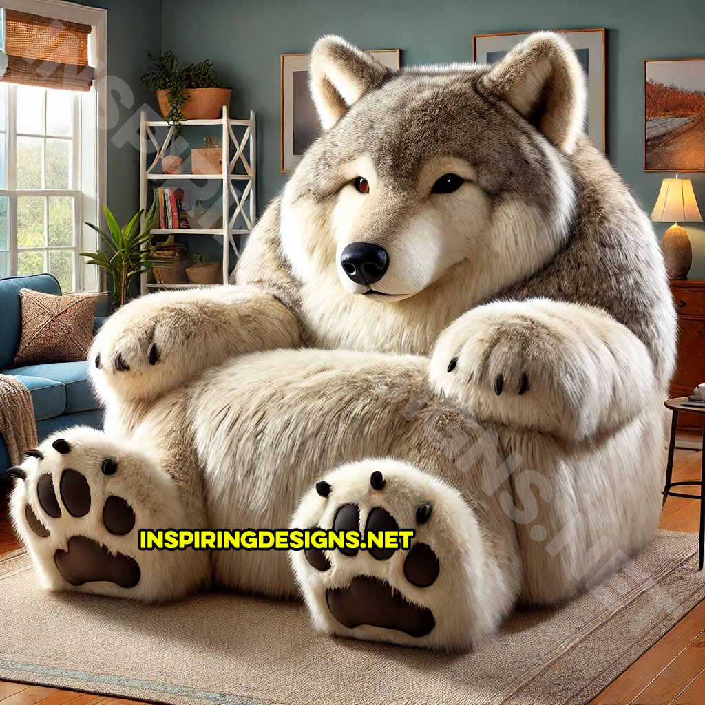 Animal Recliners - Wolf Shaped Recliner