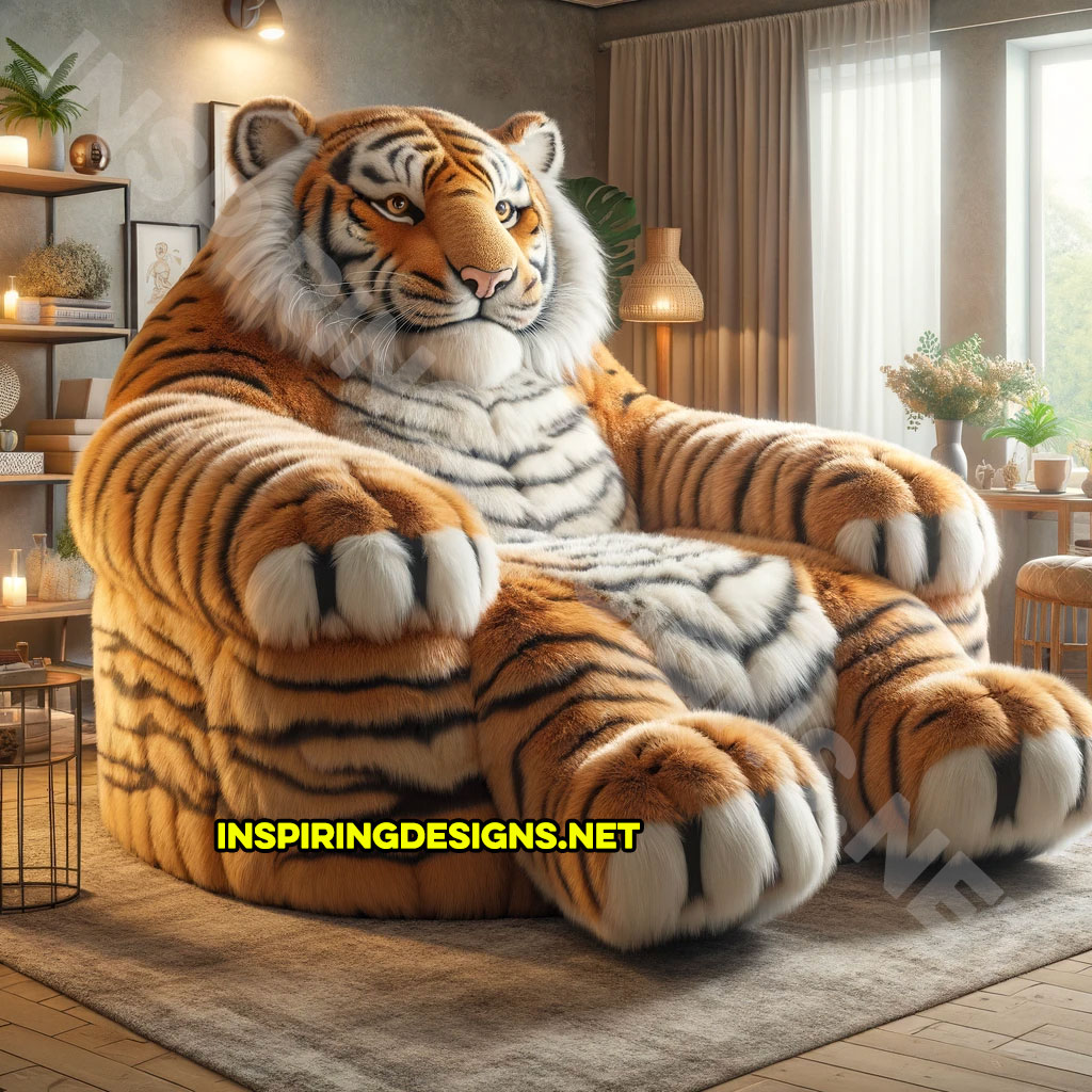 Animal Recliners - Tiger Shaped Recliner