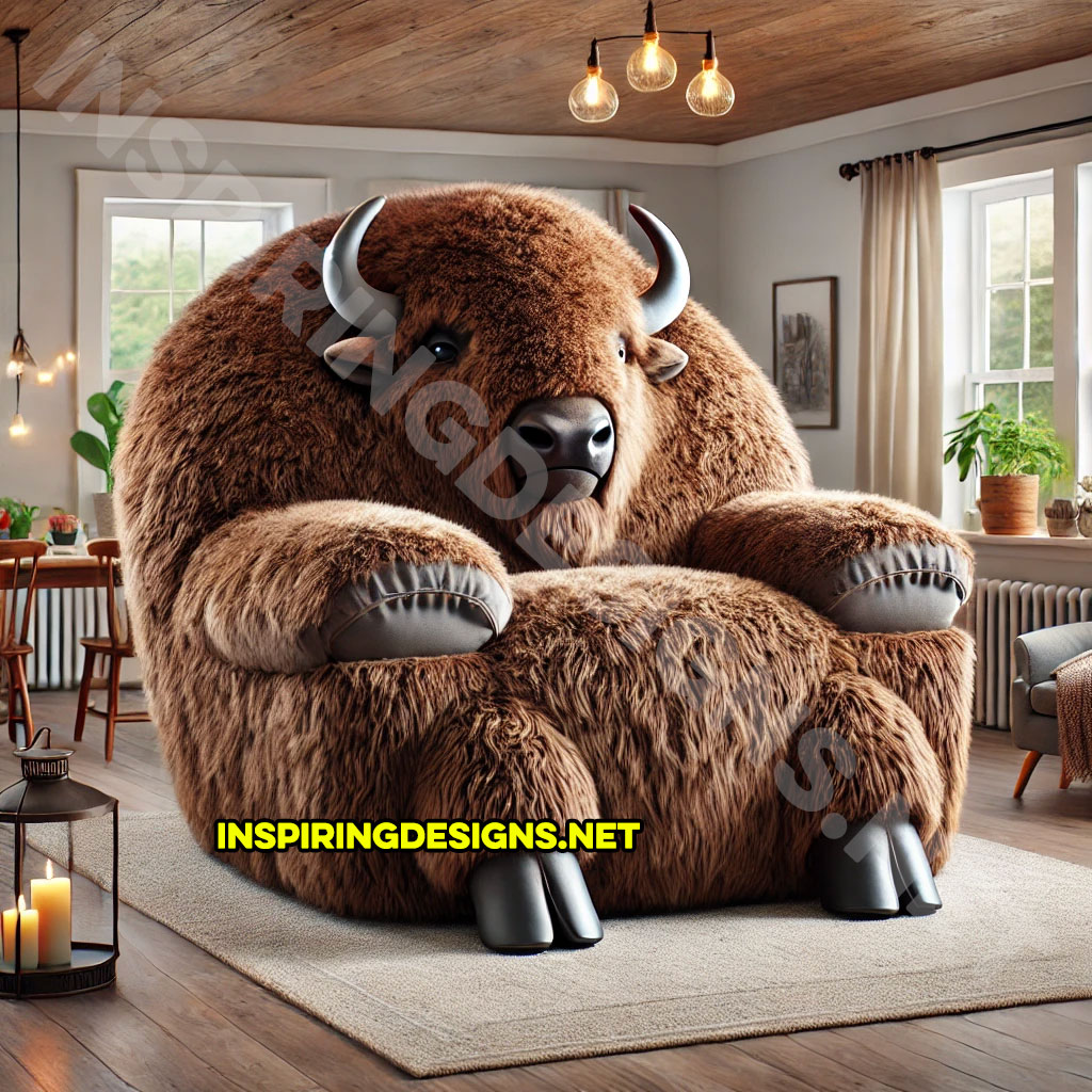 Animal Recliners - Bison Shaped Recliner