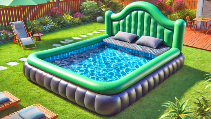 These Bed Shaped Inflatable Pools Will Have You Floating on Cloud Nine