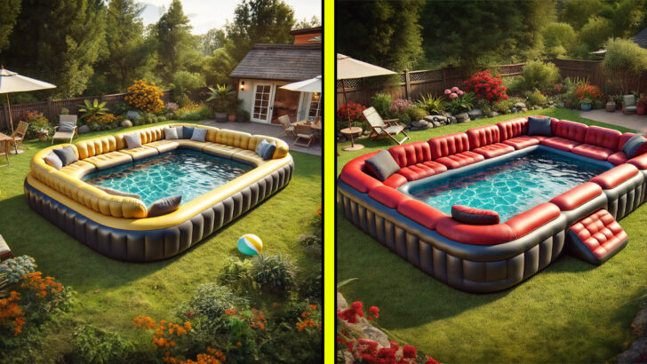 These Giant Sofa Shaped Inflatable Pools Are the Ultimate Summer Must-Have